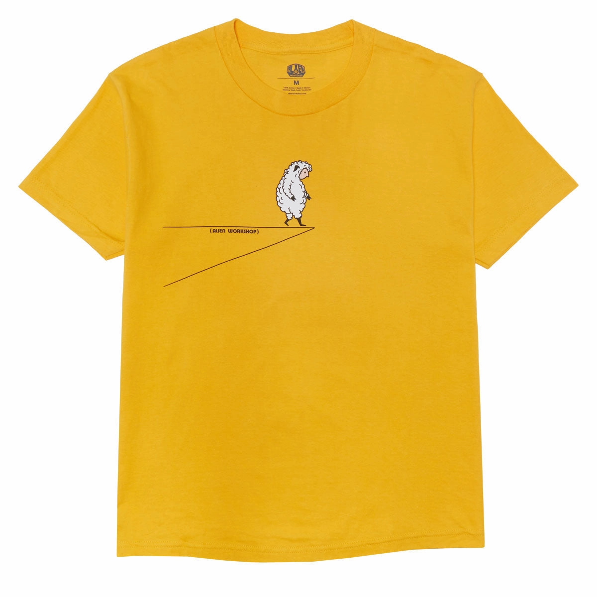 Casual All-Day Office Attire Alien Workshop Sheeple Cliff T-Shirt - Gold