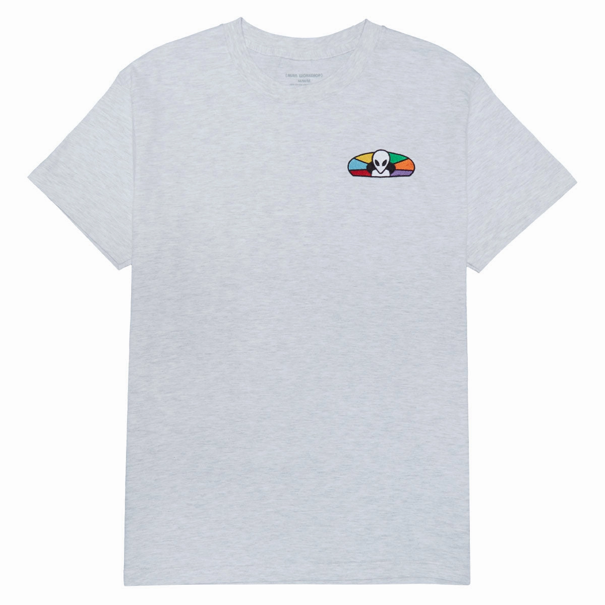 Yarn Dyed Stripes Formal Elegance Alien Workshop Spectrum Patch T-Shirt - Ash