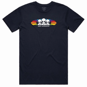 Wrinkle Resistant Cloth Alien Workshop Spectrum T-Shirt - Navy