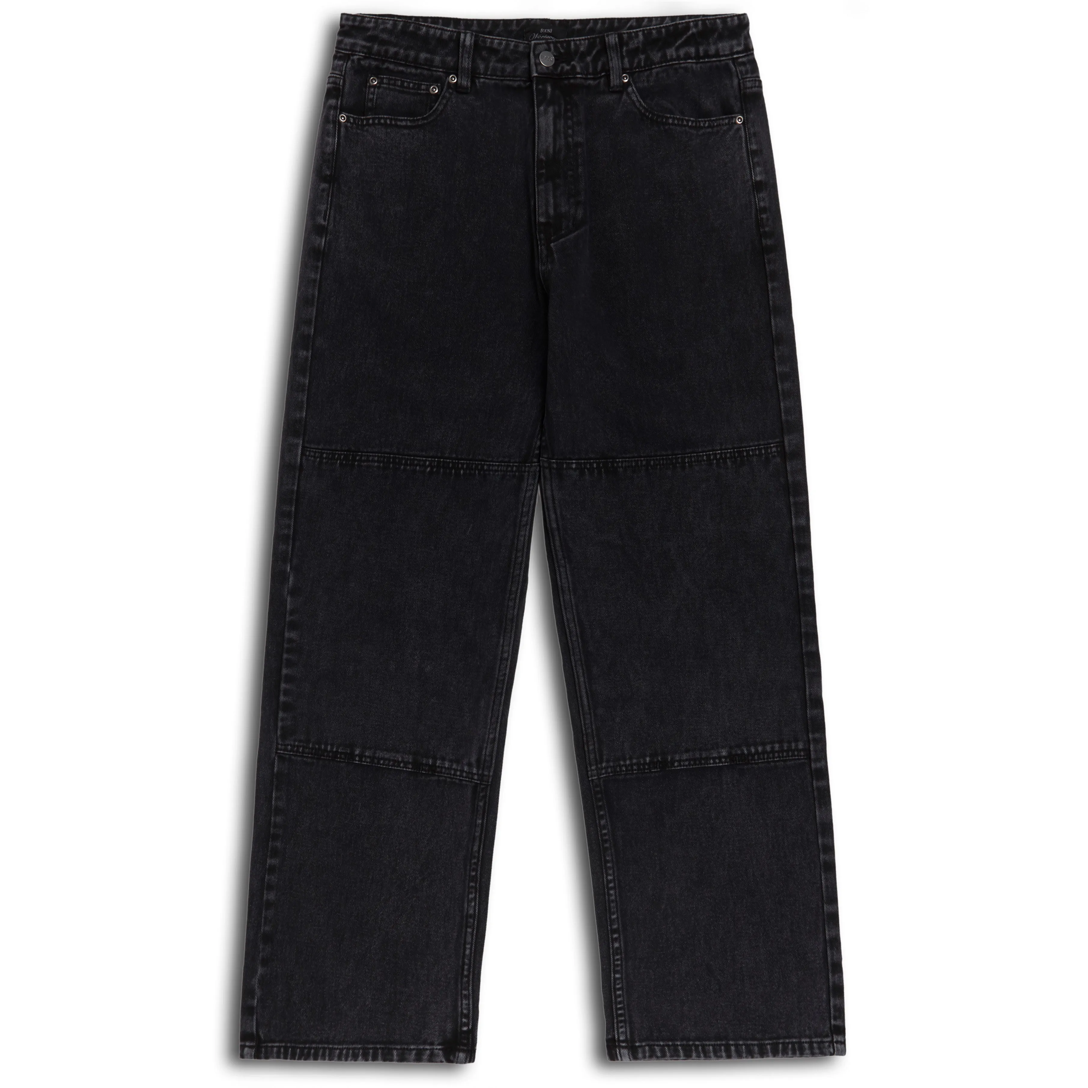 Tapered Leg Design CCS Double Knee Original Relaxed Denim Jeans - Acid Black