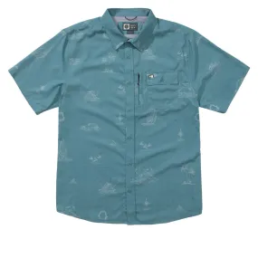 Salty Crew Helmsman UV Button Up Shirt - Hydro Layered Design Reinforced Elbow Patches