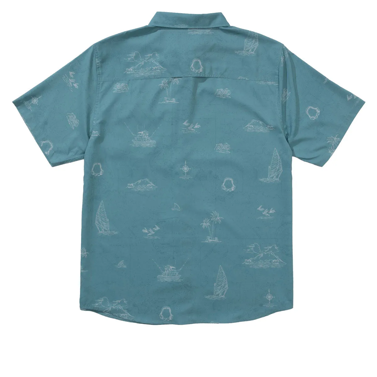 Salty Crew Helmsman UV Button Up Shirt - Hydro Vibrant Hue Snug feel
