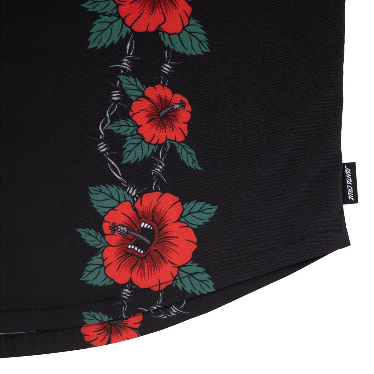 Poolside Lounge Santa Cruz Screaming Cabana Party Shirt - Black