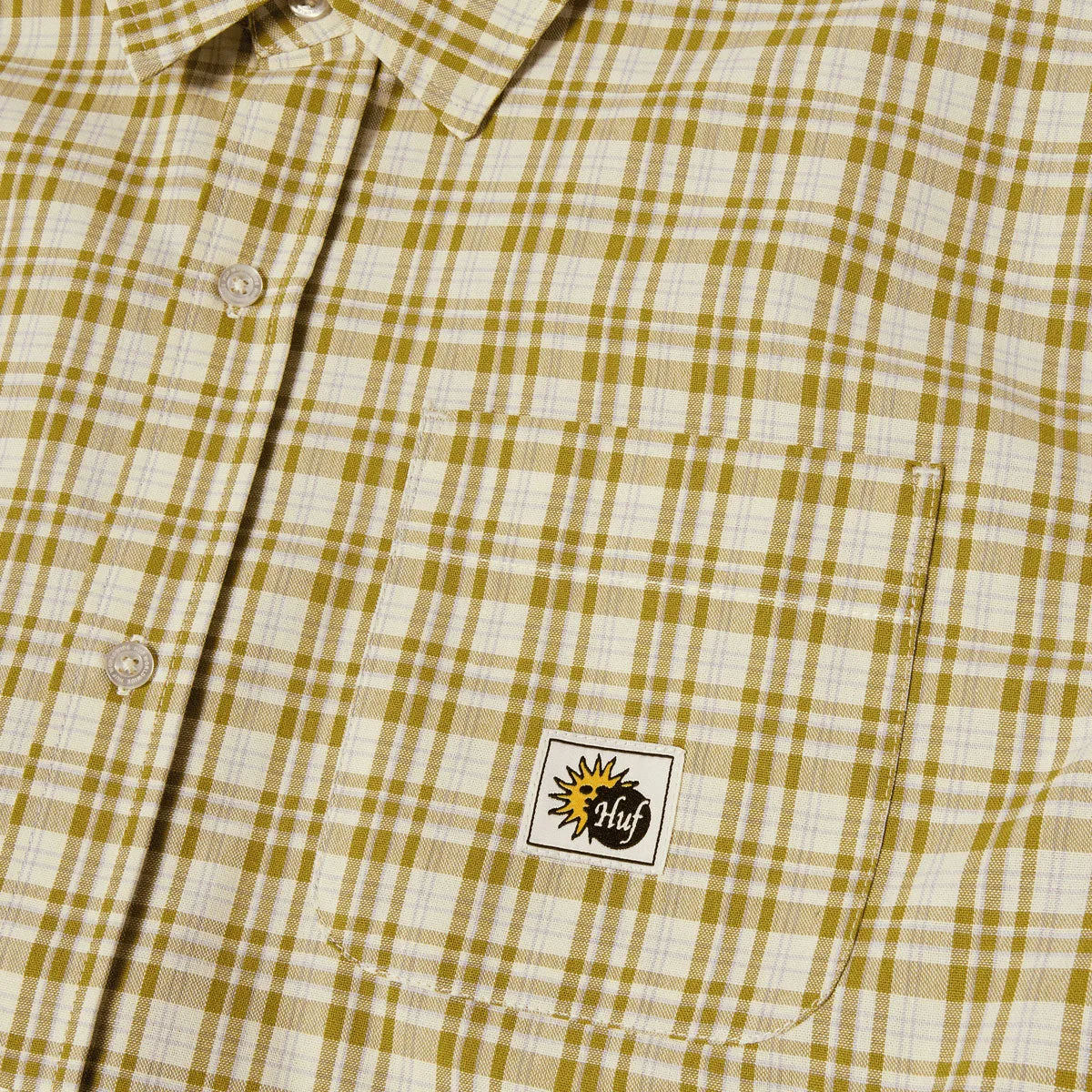 Breathable back panel HUF Total Eclipse Plaid Shirt - Mustard