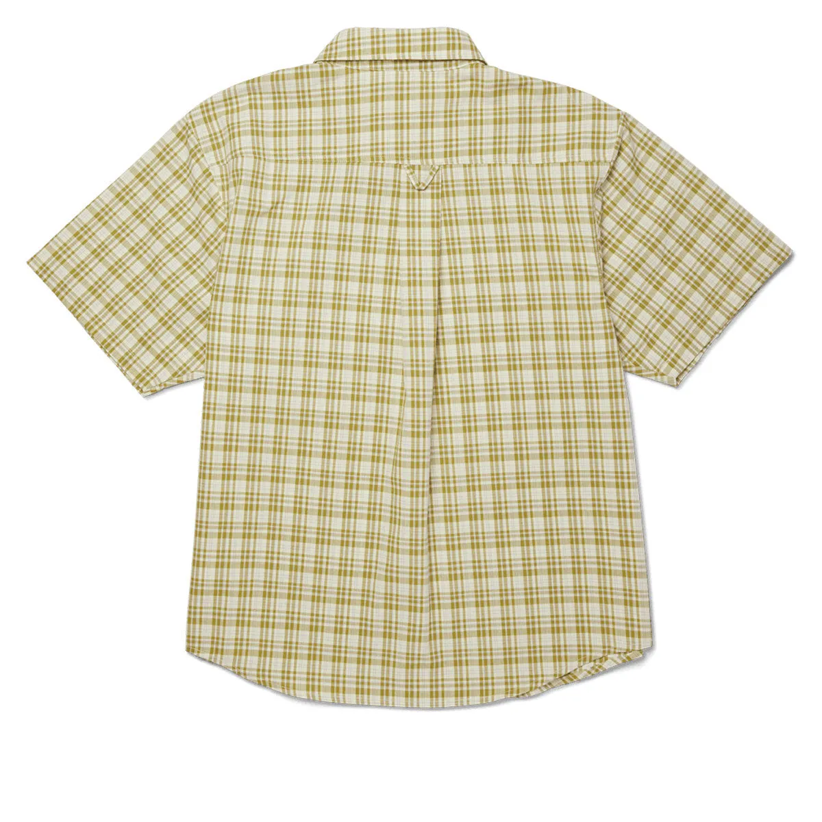 Work From Home Tailored Fit HUF Total Eclipse Plaid Shirt - Mustard