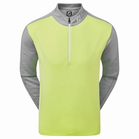 FootJoy Heather Colour Block Chill-Out Sweater - Grey/Heather Lime Chill Outfit