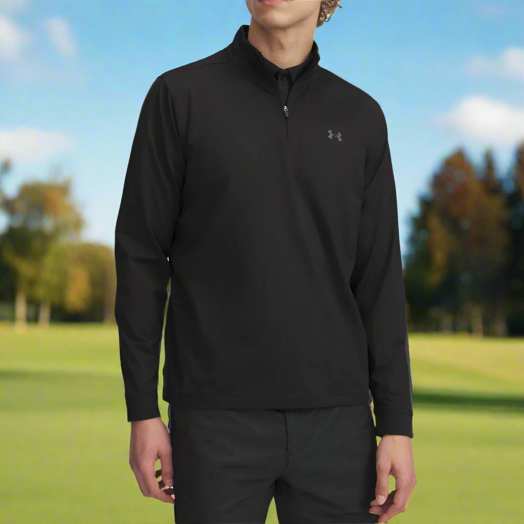 Under Armour Drive 1/4 Zip Pullover - Black/Castlerock Comfort Layer