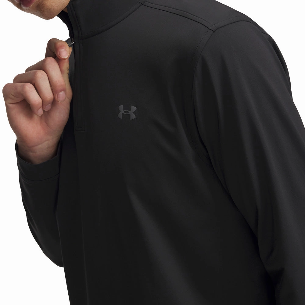 Windproof Design Under Armour Drive 1/4 Zip Pullover - Black/Castlerock