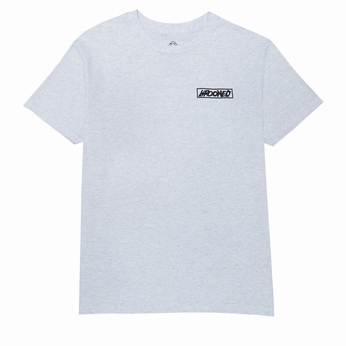 funky Trendy Apparel Krooked Moonsmile Raw T-Shirt - Ash Grey/Black