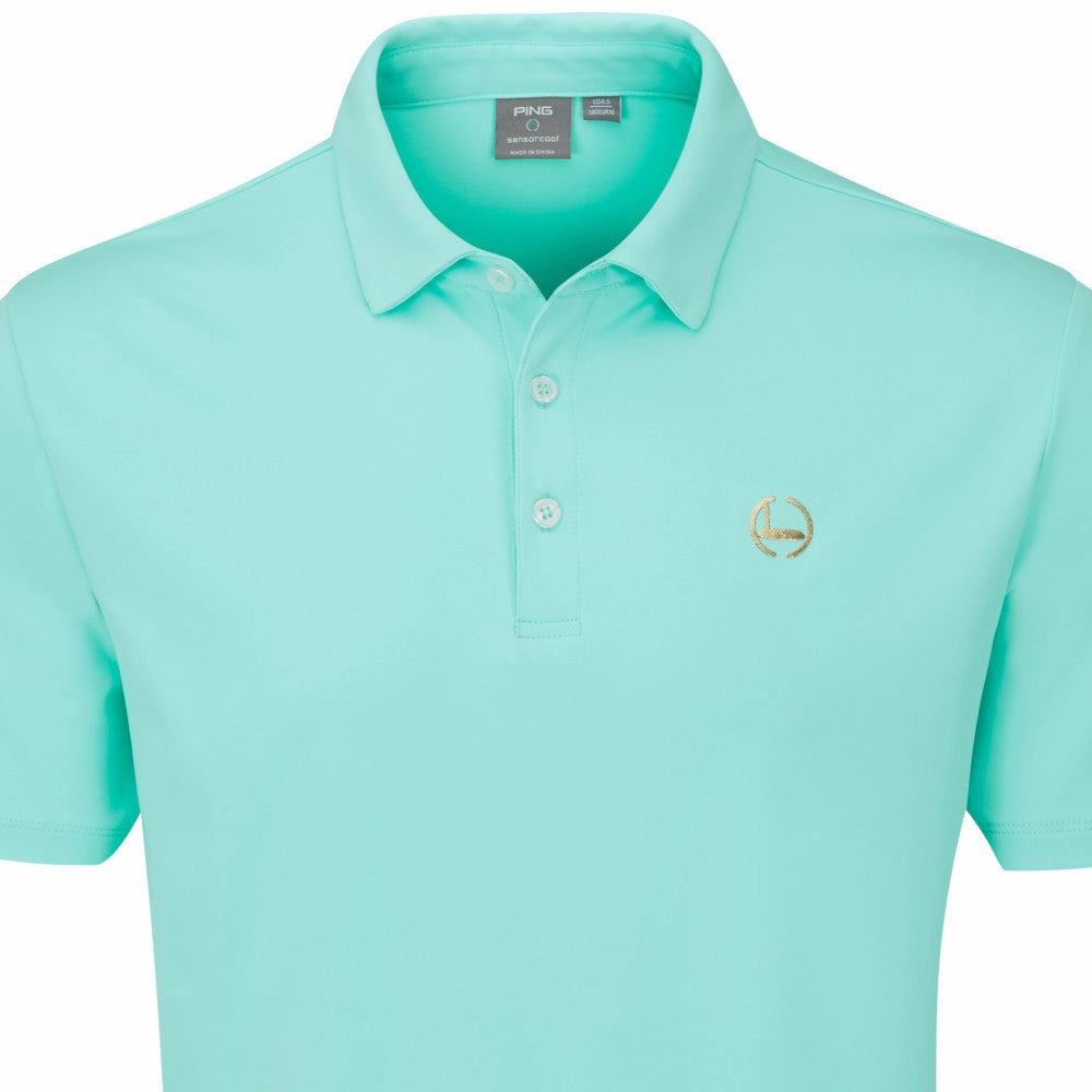 Ping Gold Putter Polo Shirt - Aruba Blue vacation wear