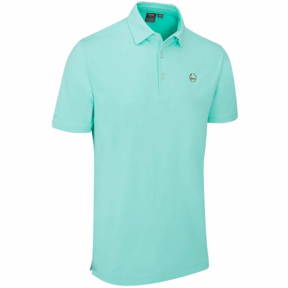 Ping Gold Putter Polo Shirt - Aruba Blue Seam Free Back Trendy Vibe