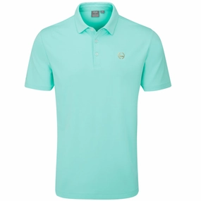 Ping Gold Putter Polo Shirt - Aruba Blue Men's Comfy Style