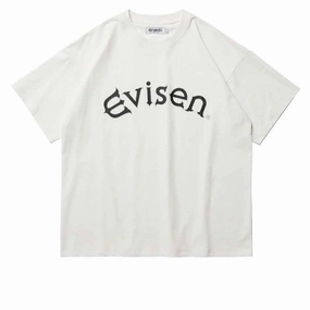 Evisen Round Logo Tech T-Shirt - White Effortless Fit