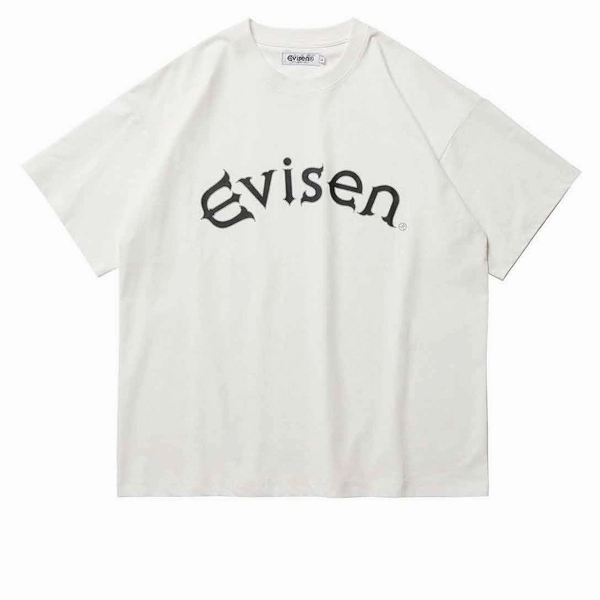 Evisen Round Logo Tech T-Shirt - White Effortless Fit