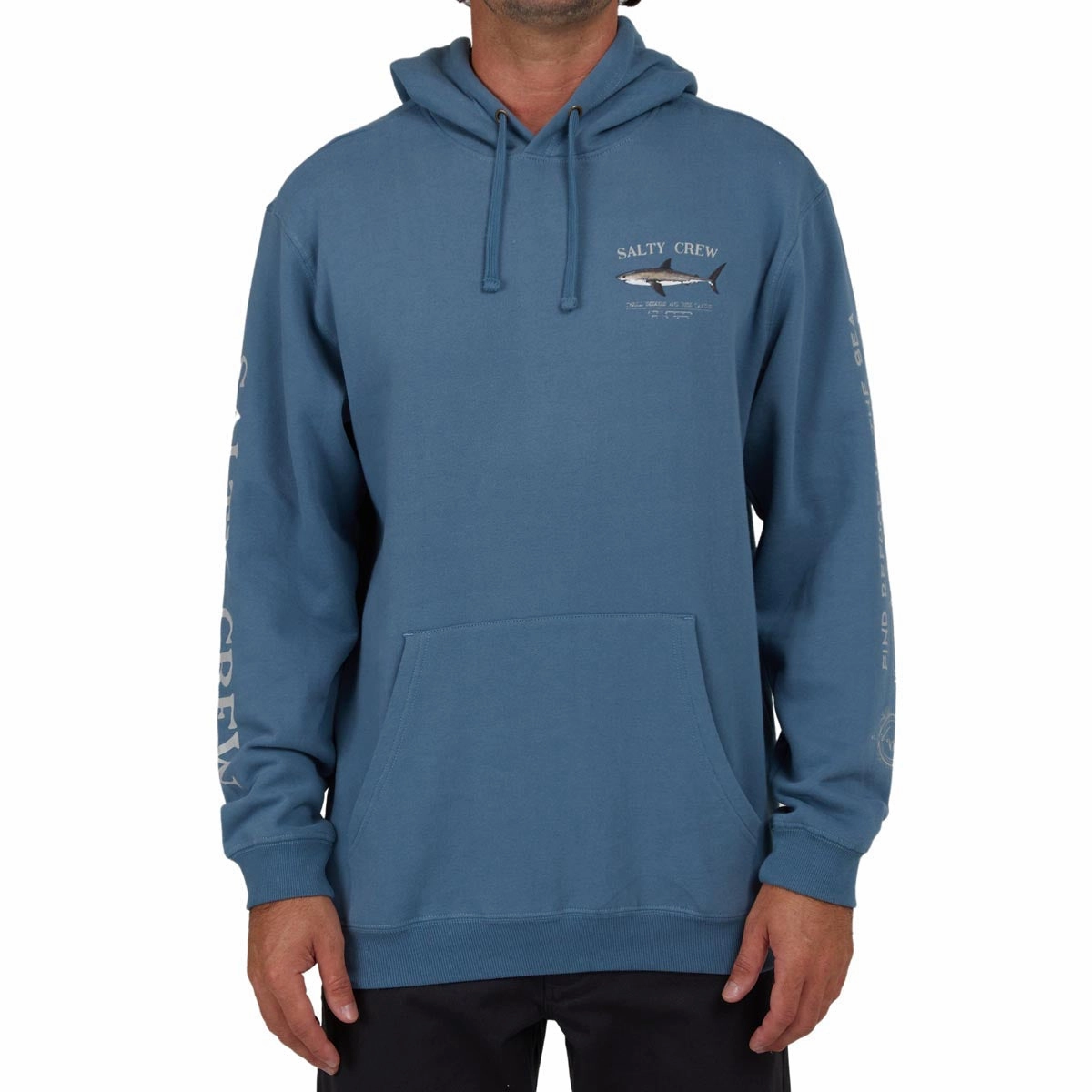 Salty Crew Bruce Hoodie - Slate presentation outfit Pullover Style
