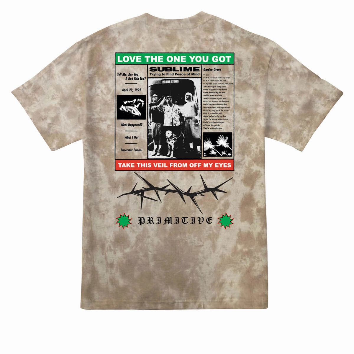 Primitive x Sublime Zine T-Shirt - Sand Durable Knit Structure