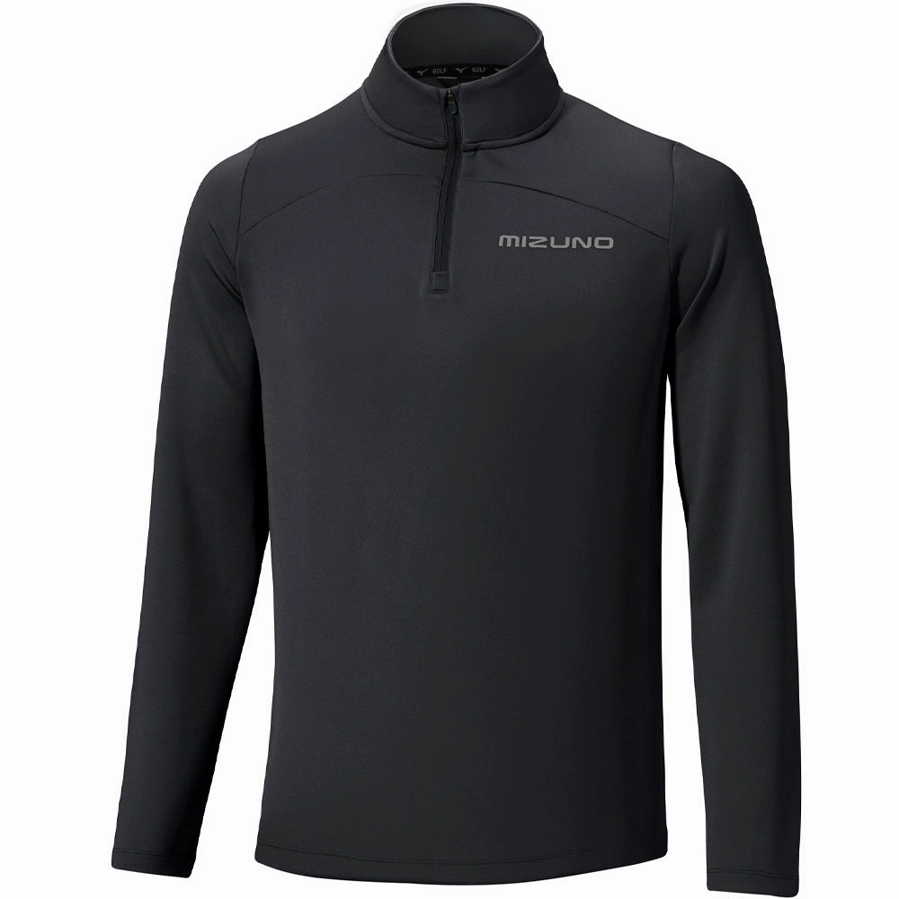 Mizuno Tech 1/4 Zip Sweater - Black right for hot weather