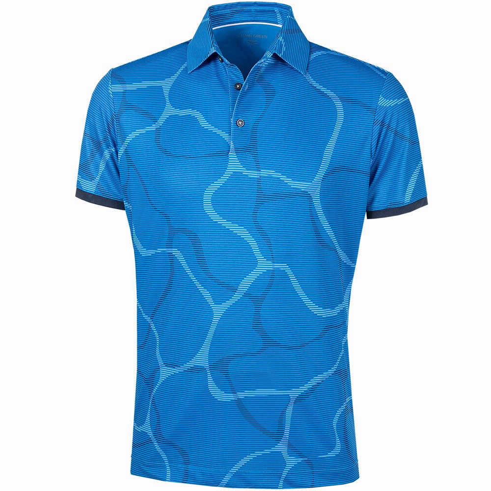 Galvin Green Markos Ventil8  Polo Shirt - Blue/Navy Eco friendly materials Chill Design