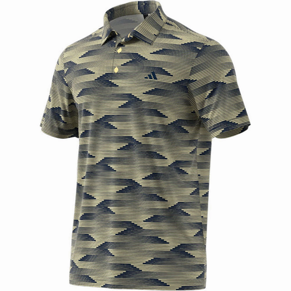 adidas Ultimate365 Speed Stripe Polo Shirt - Collegiate Navy/Powder Yellow City Smart Look