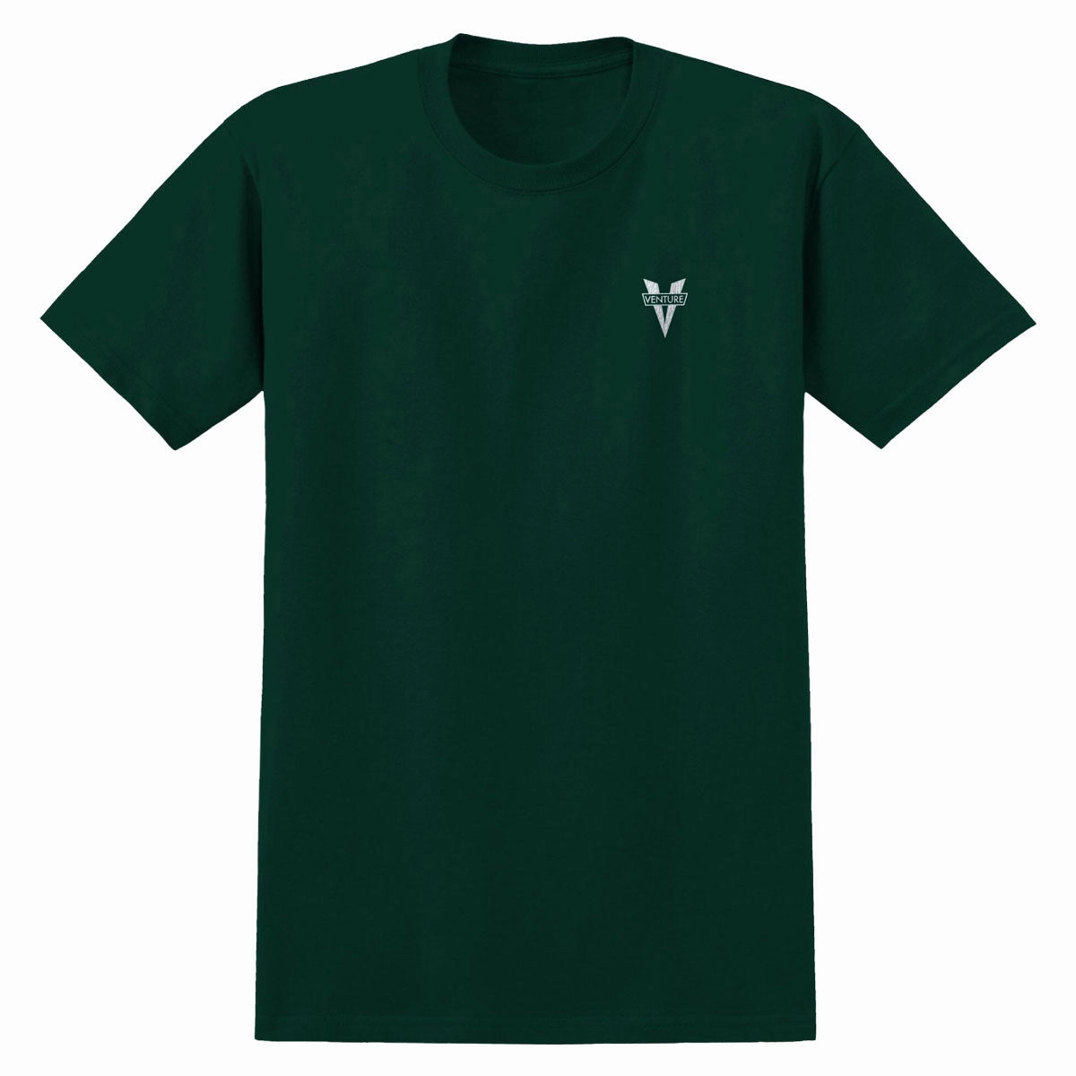 contrast Timeless Layer Venture Heritage Emb T-Shirt - Forest/White Embroidery