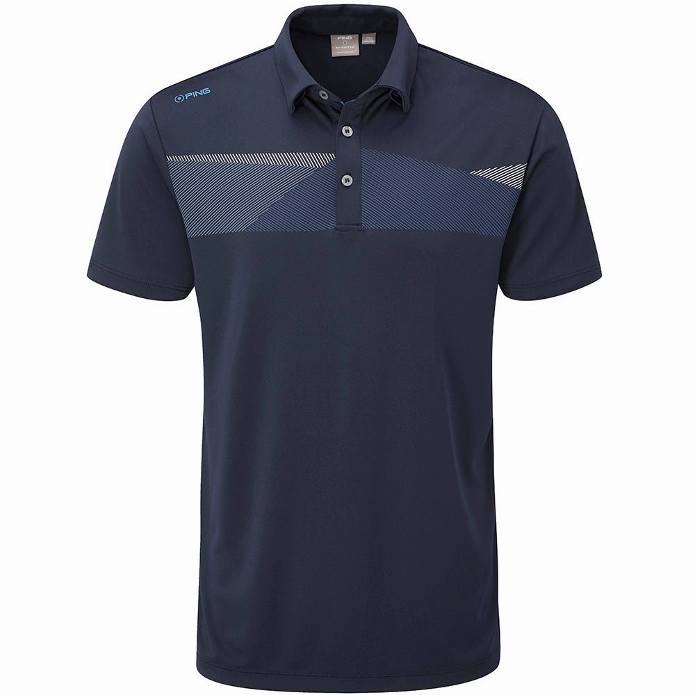 Non Irritating Collar Ping Holten Polo Shirt - Navy