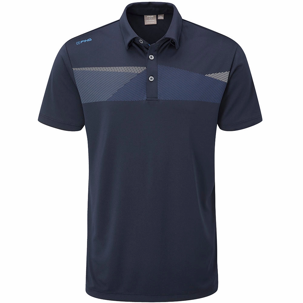 Ping Holten Polo Shirt - Navy Casual Comfort Look Stylish Look
