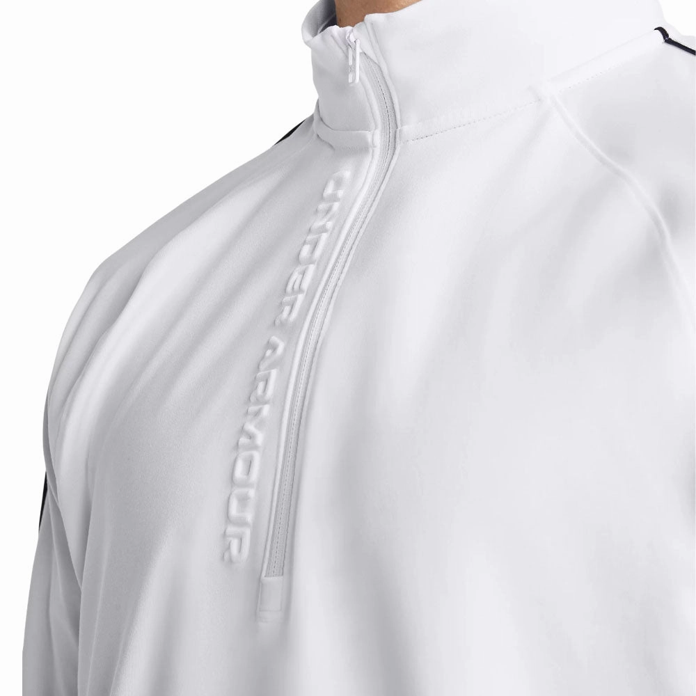 Lightweight Hoodie Unisex Apparel Under Armour Storm Midlayer 1/2 Zip Pullover - White/Midnight Navy/White