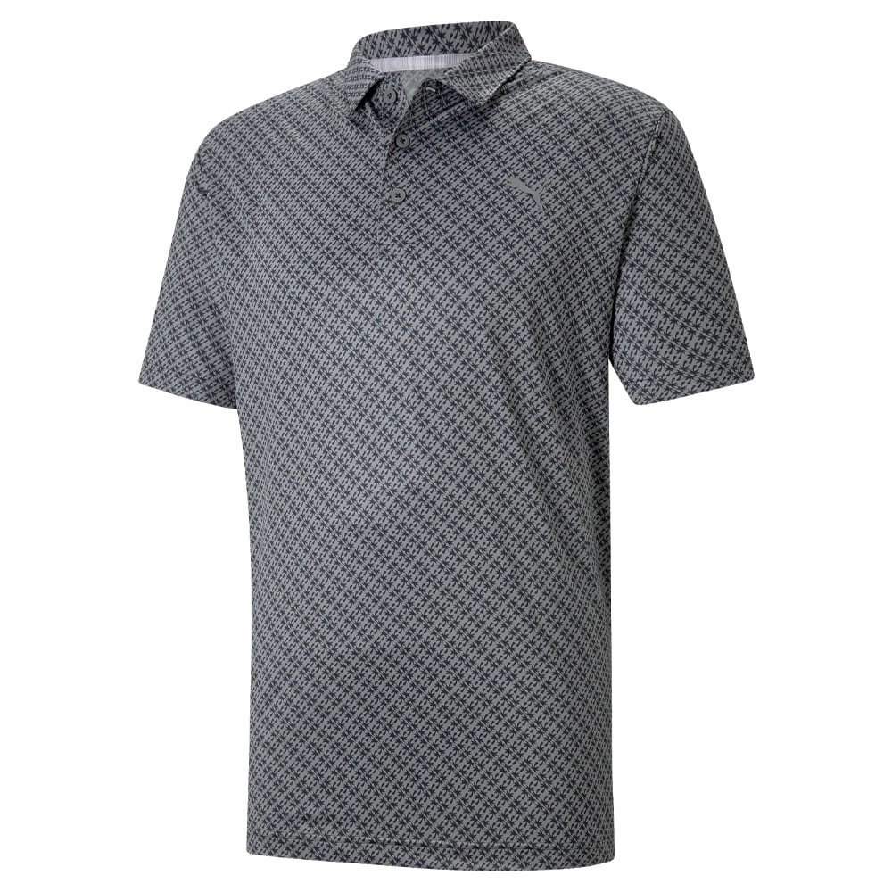 elastic waistband Heat Transfer Printing Puma MATTR Leucadia Polo Shirt - Puma Black/Quiet Shade