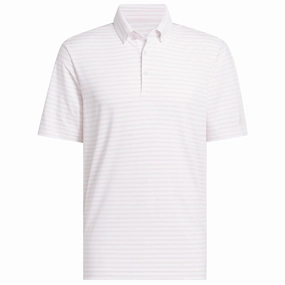 adidas Ultimate365 Stripe Polo Shirt - Clear Pink/White Seamless Edging