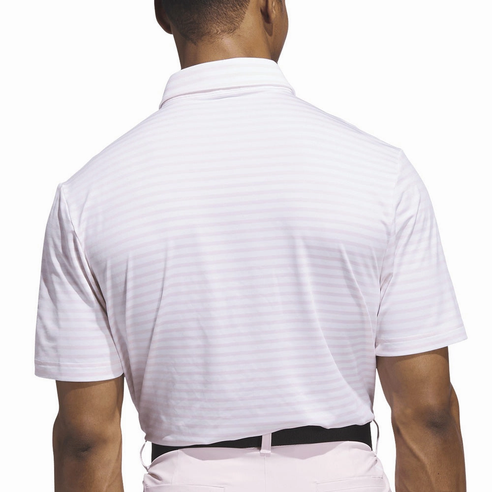 adidas Ultimate365 Stripe Polo Shirt - Clear Pink/White Active Essentials