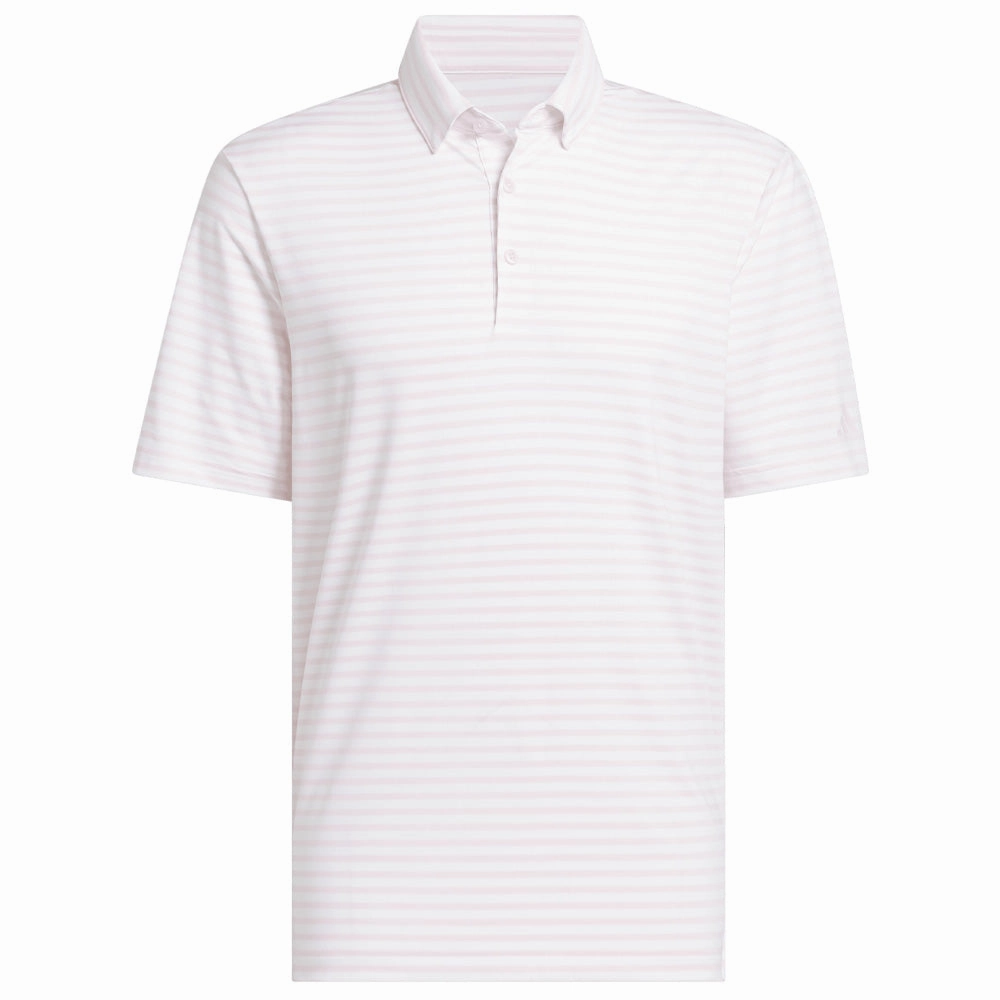 adidas Ultimate365 Stripe Polo Shirt - Clear Pink/White Seamless Edging