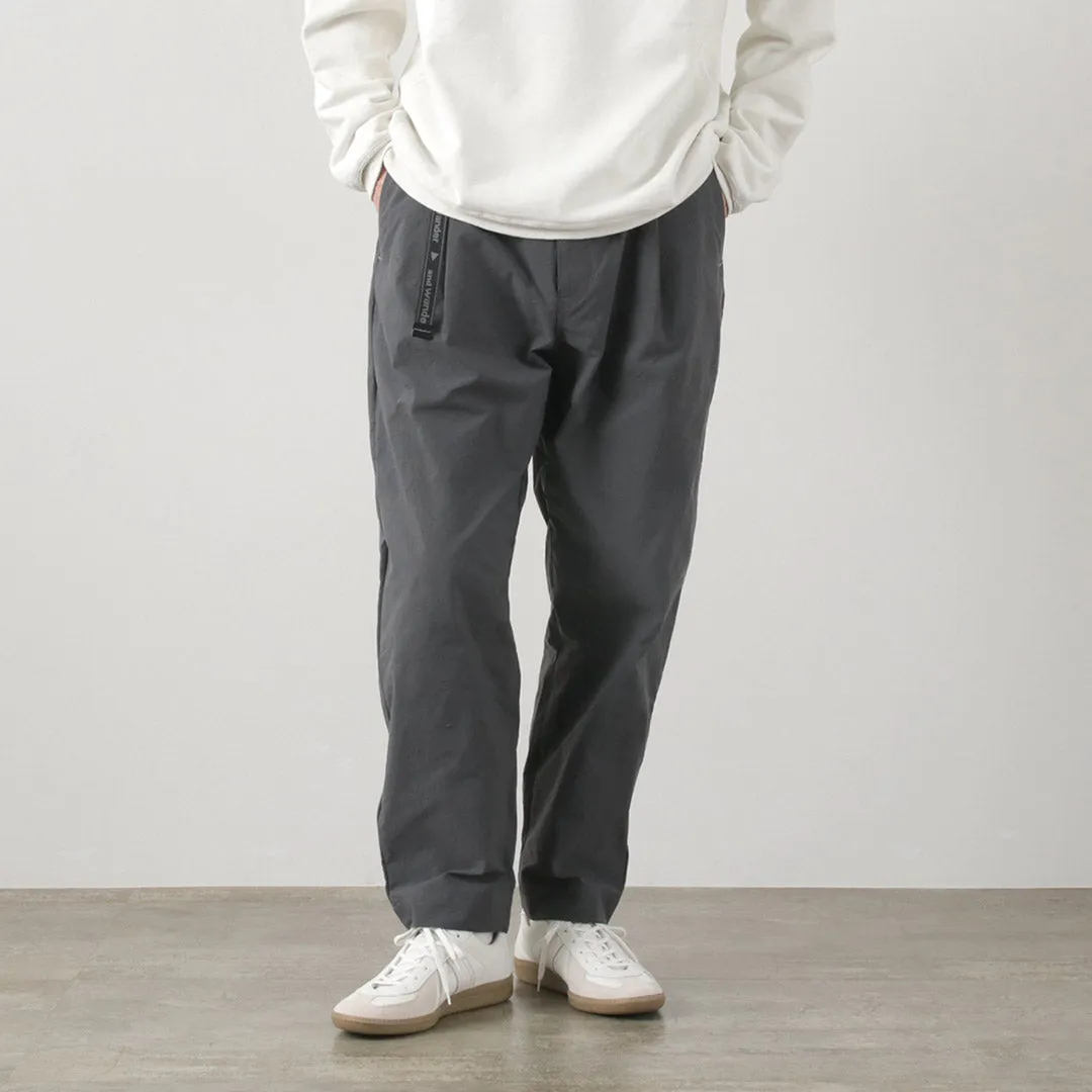 AND WANDER / Nylon Chino Tucked Tapered Pants High Durability Thread