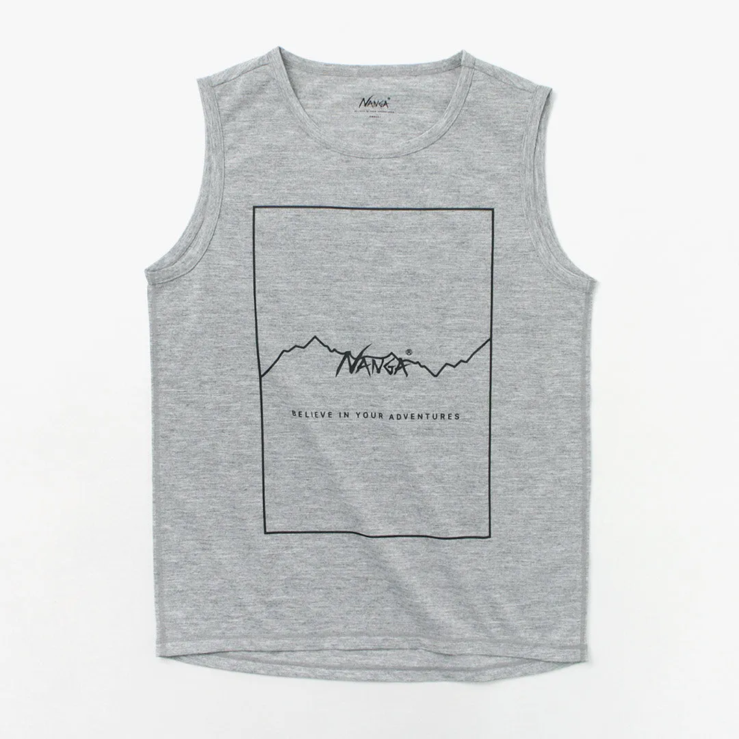 NANGA / Dry mix frame logo tank top T-shirt Valentine's Day