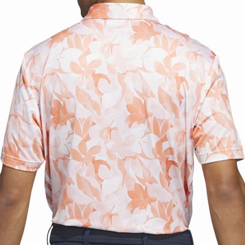 Essential Piece Versatile Look adidas Floral Polo Shirt - Coral Fusion/Pantone/White