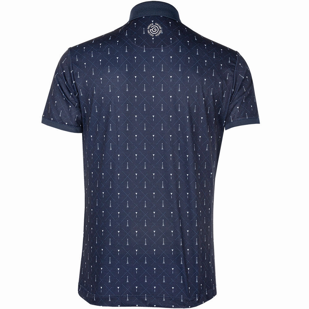 City Casual Raw Hem Finish Galvin Green Manolo Ventil8  Polo Shirt - Navy/White