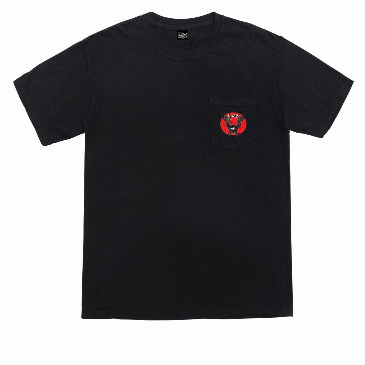 Trendy Piece Loser Machine Powerband Pocket T-Shirt - Black