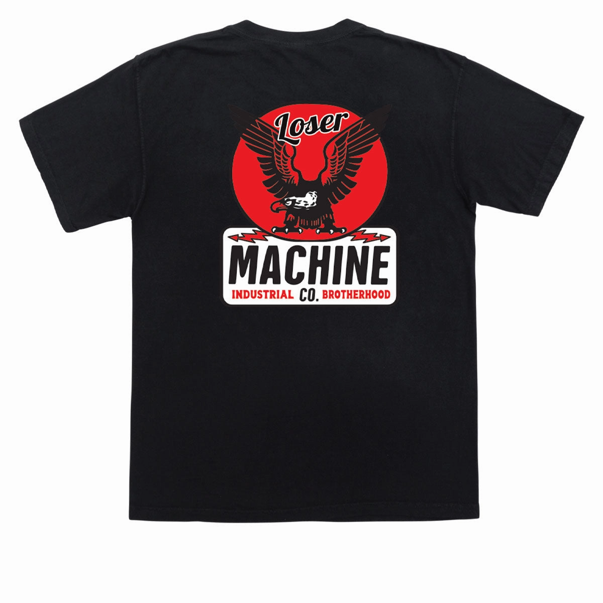 Breathable Wearable High Durability Weave Loser Machine Powerband Pocket T-Shirt - Black