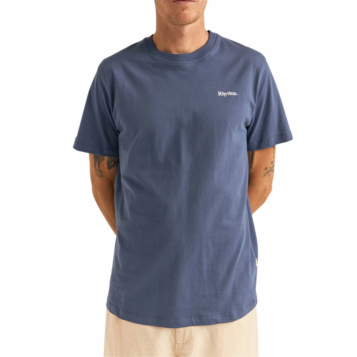 Layered Sleeve Rhythm Brand T-Shirt - Navy