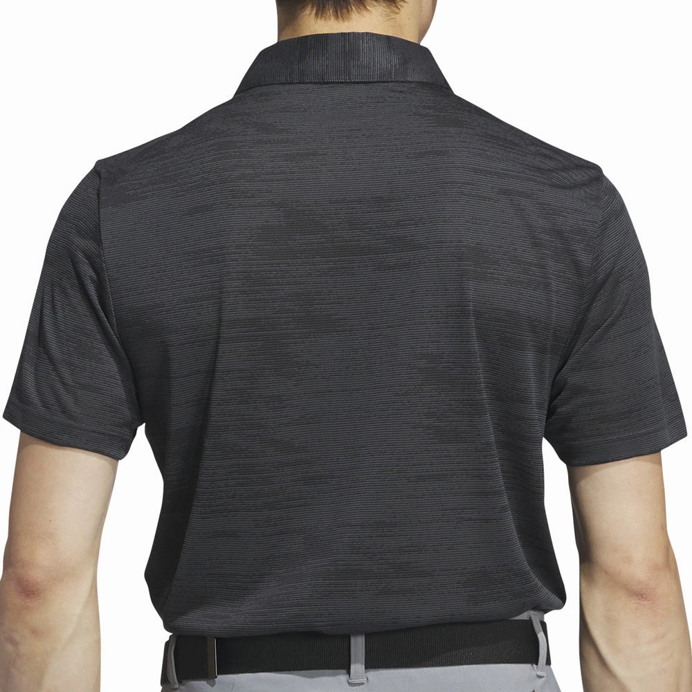 adidas Ultimate365 Textured Stripe Polo Shirt - Carbon/Black Fashionable Layer