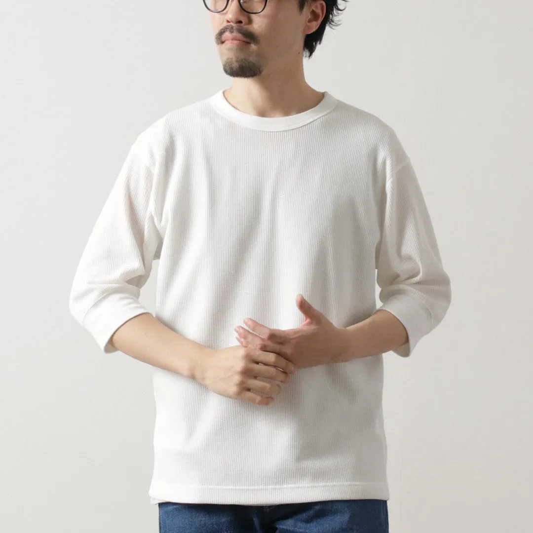 Anti Static Treatment HEALTHKNIT / Basic Waffle 3/4 Sleeve T-Shirt