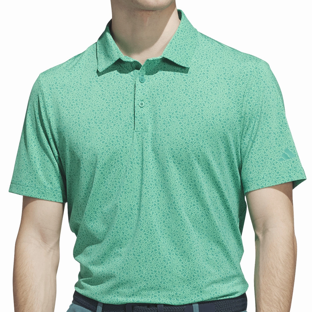 UV protection layer adidas Ultimate365 Mini Bunker Polo Shirt - Lime Burst