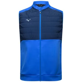 Mizuno Hybrid Bomber Gilet - Blue in demand Laser Cut Details
