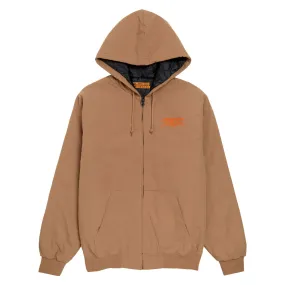 Anti-Hero Basic Eagle Ripstop Hooded Jacket - Brown Soft Lining Shrink Resistant Treatment