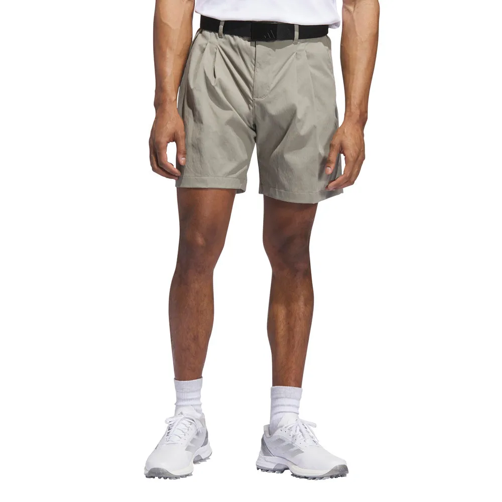 adidas Go-to Pleated 7-inch Short - Putty Beige stretchy fabric QuickAccessPockets
