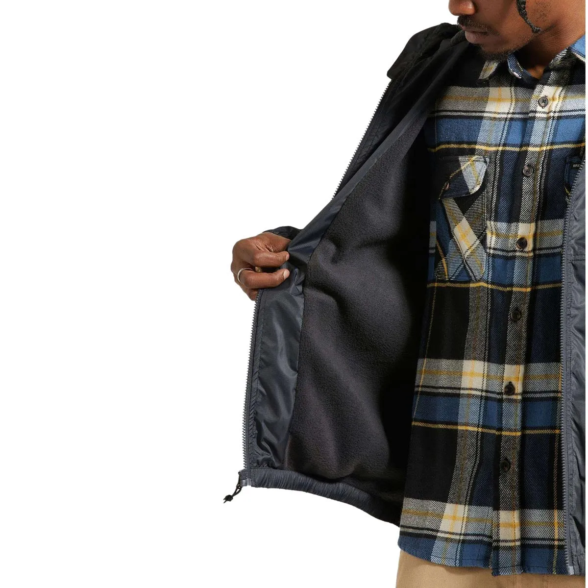 Brixton Claxton Parsons Lined Jacket - Black Noise Free Zipper