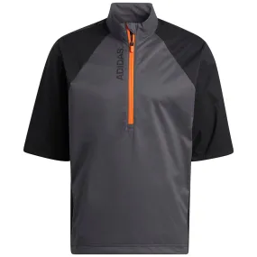 adidas Provisional Short Sleeve Jacket - Black Anti Pilling Textile Minimal Look