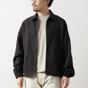 FUJITO / Linen Wool Tropical Zip Blouson Double Buttons Advanced Insulation