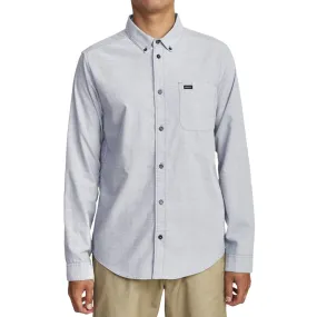 Gym Appropriate Anti Pill Technology RVCA Thatll Do Stretch Long Sleeve Woven Shirt - Pavement