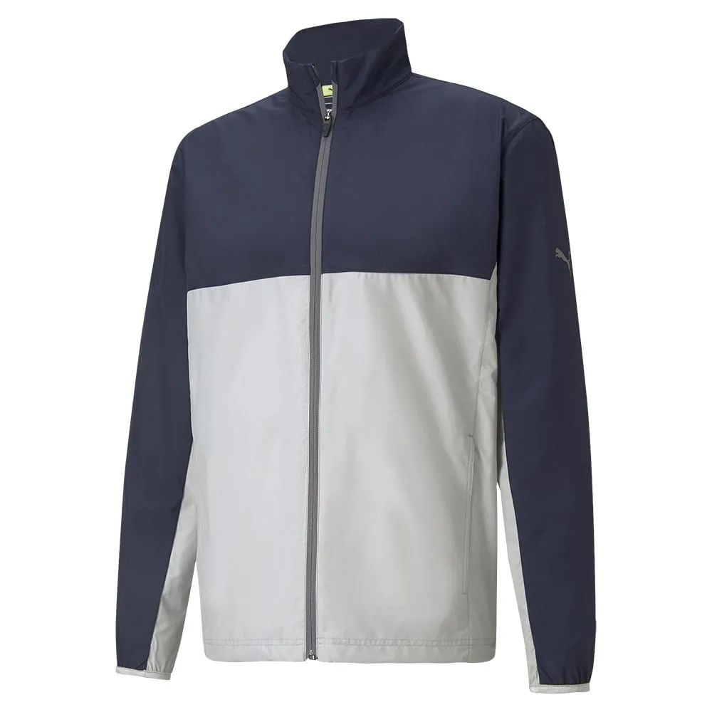 Cozy Hood Detail Flexible Elasticity Puma First Mile Wind Jacket - Navy Blazer/High Rise