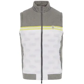Original Penguin Insulated Mixed Media 80's Bomber Vest - Quiet Grey/Heather Gym Wear Eco Friendly